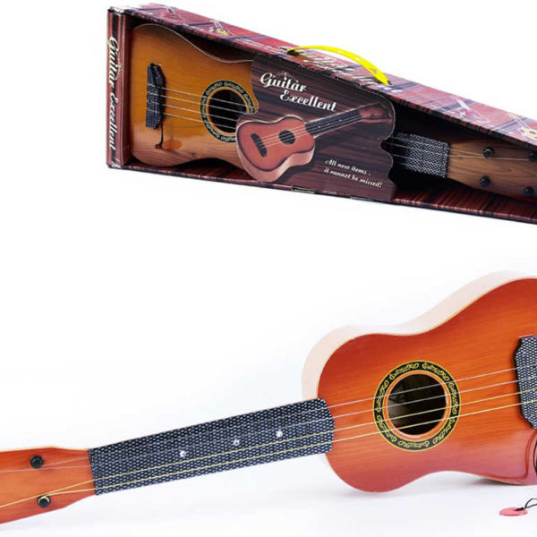 Kytara dětská klasická s trsátkem španělka imitace dřeva *HUDEBNÍ NÁSTROJE*