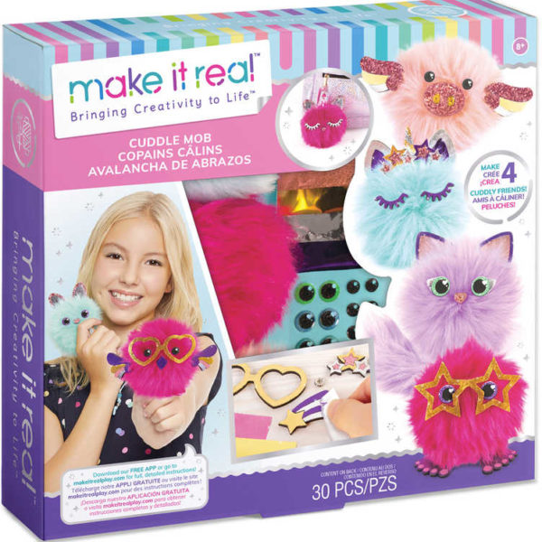 MAKE IT REAL Kreativní set vyrob si přívěsky roztomilé chlupaté koule