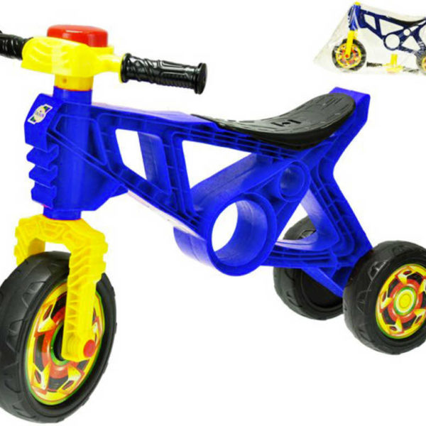Motorka dětské odrážedlo tmavě modré 60x43x19cm s klaksonem plast