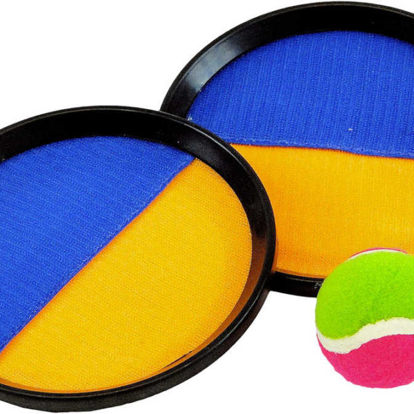 ACRA Hra Catch ball set s 2 talíře s míčkem na suchý zip 19cm