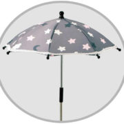 DECUEVAS Kočárek hluboký pro panenku miminko set s batůžkem a deštníkem SKY-V