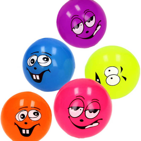 Hopík 6,5cm (skákací míček) skákačák smajlík obličej 6 barev