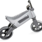 Dětské odrážedlo Funny Wheels 2v1 odstrkovadlo tříkolka / 2 kola ŠEDÉ plast