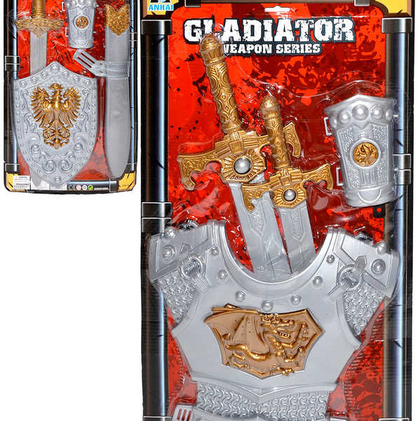 Set rytířský gladiator meč + štít / brnění s doplňky různé druhy plast