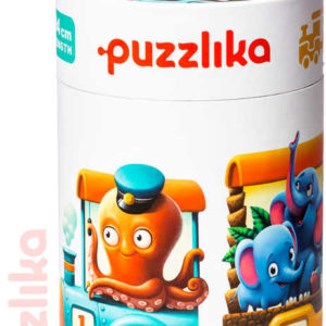 PUZZLIKA Baby puzzle skládačka Vlak zvířátka velké dílky set 20ks