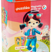 PUZZLIKA Baby puzzle magnetická skládačka Panenka set 45 dílků + 8 předloh