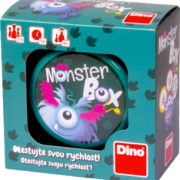 DINO Hra postřehová Monster box cestovní příšerky plechová krabička