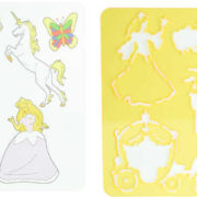 Kreslící šablony princezny plast 27x19cm různé druhy v sáčku