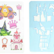 Kreslící šablony princezny plast 27x19cm různé druhy v sáčku