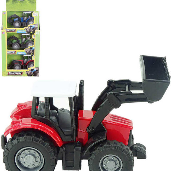 Teamsterz traktor kovový nakladač různé barvy v krabičce