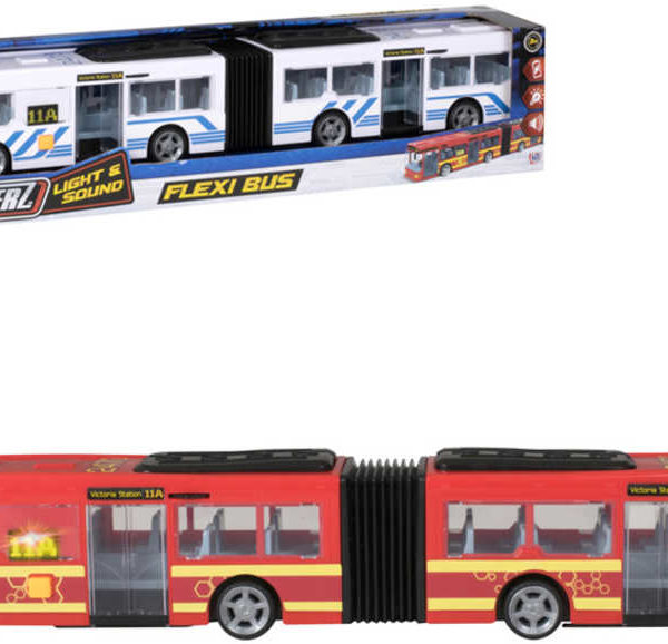 Teamsterz autobus kloubový 46cm na baterie Světlo Zvuk různé barvy