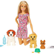 MATTEL BRB Péče o štěňátka set panenka Barbie s pejsky a doplňky