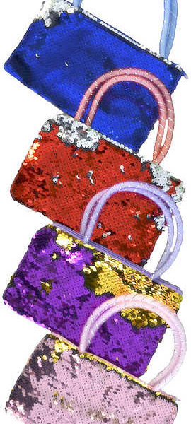 Kabelka dětská dívčí s flitry na zip 19x11cm různé barvy
