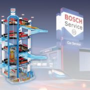 KLEIN BOSCH garáž pro auta 5 pater 4 podlaží set se dvěma autíčky 84cm