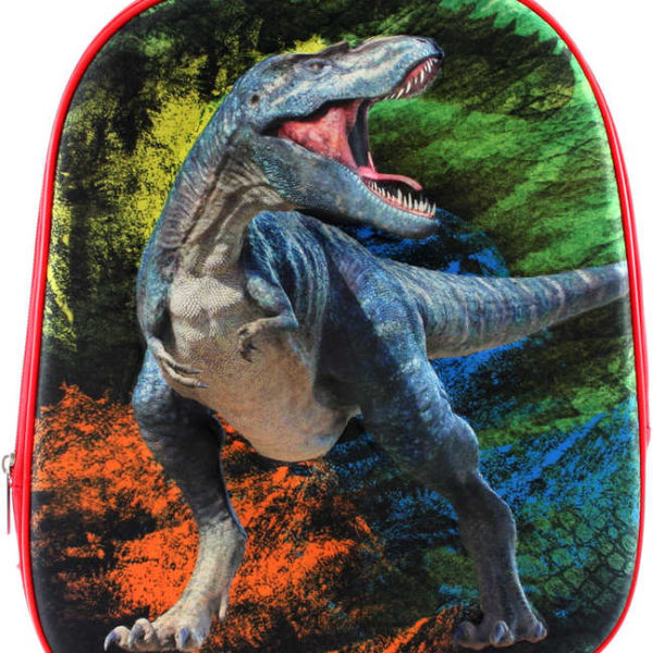 Batoh dětský 3D dinosaurus na zip s poutkem s popruhy na záda v sáčku