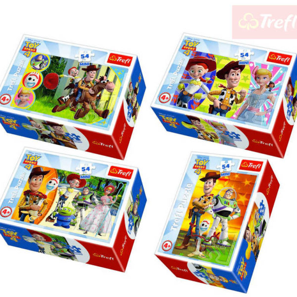 TREFL PUZZLE Mini skládačka Toy story 4 set 54 dílků v krabici 4 druhy