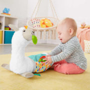 FISHER PRICE Baby Lama s aktivitami 36cm pro hru na bříšku pro miminko PLYŠ