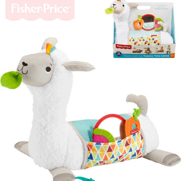 FISHER PRICE Baby Lama s aktivitami 36cm pro hru na bříšku pro miminko PLYŠ
