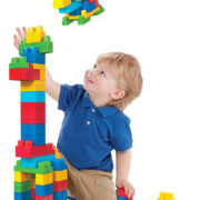MEGA BLOKS Baby stavebnice pytel kostek pro chlapce set 80ks pro miminko
