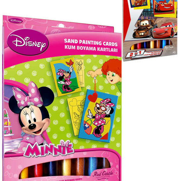 Pískování Disney kreativní set 2 obrázky s barevným pískem různé druhy