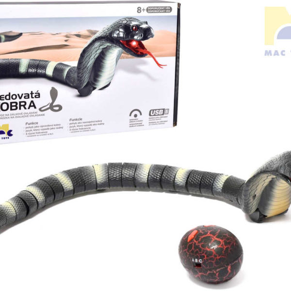 MAC TOYS RC Had kobra 44cm interaktivní na dálkové ovládání na baterie USB