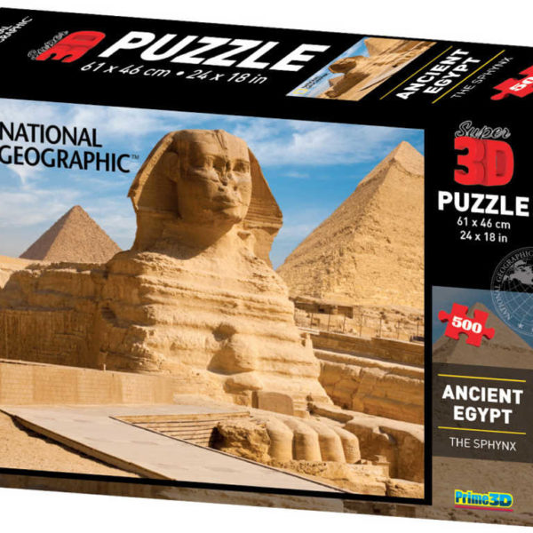 PUZZLE 3D Skládačka Egypt Sfinga 61x46cm set 500 dílků National Geographic