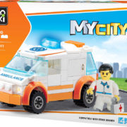 BLOCKI Stavebnice My City auto ambulance 92 dílků + 1 figurka v krabici