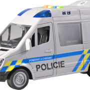 Auto policejní dodávka reálné hlášení na baterie CZ Světlo Zvuk