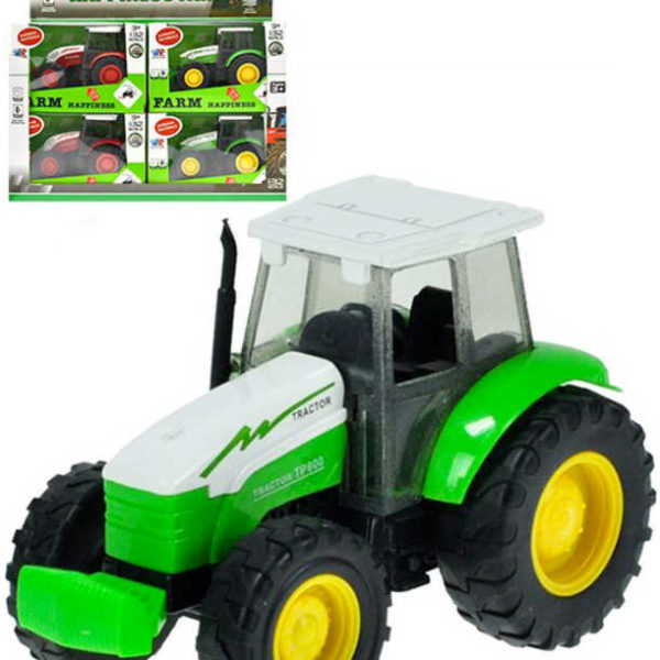 Traktor 14cm na setrvačník kovový 1:32 na baterie různé barvy Zvuk