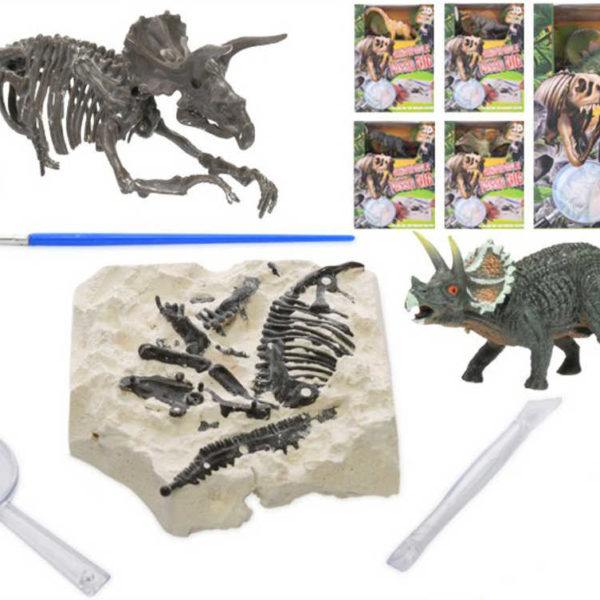 Dinosaurus v sádře herní set s dlátem a doplňky malý archeolog různé druhy