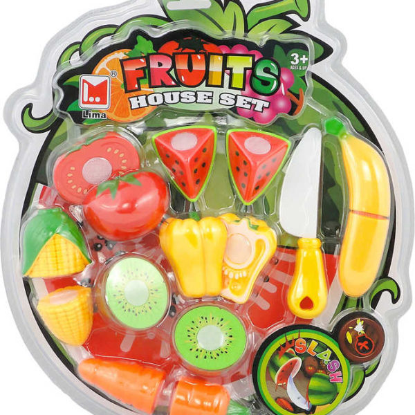 Sada krájecí potraviny ovoce a zelenina na suchý zip set s nožíkem plast