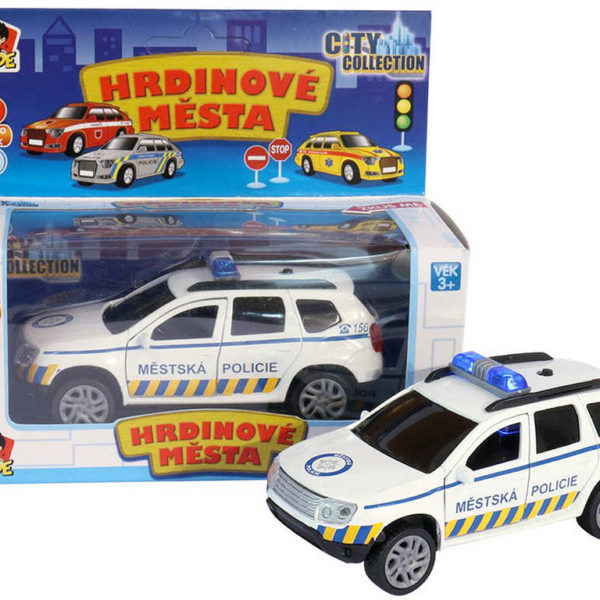 City Collection auto osobní SUV policie 10cm na baterie Světlo Zvuk