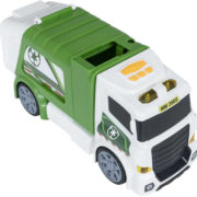 Teamsterz auto zeleno-bílé popeláři set s popelnicí na baterie Světlo Zvuk plast
