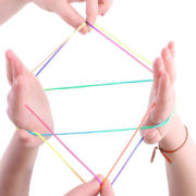 Hra přebíračka provázek duhový magický Cradlerz přebírání v ruce