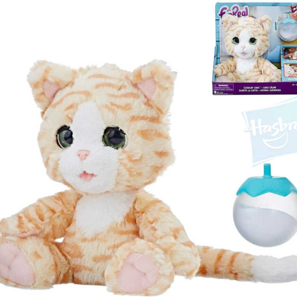 HASBRO PLYŠ Fur Real Kočička interaktivní mazlící set s lahvičkou na baterie Zvuk