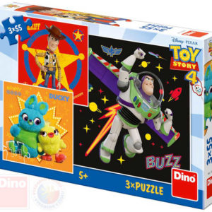 DINO Puzzle Toy Story (Příběh hraček) 18x18cm skládačka 3x55 dílků