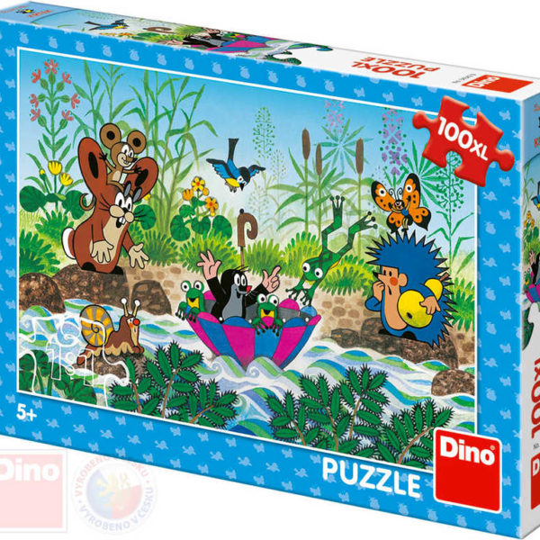 DINO Puzzle Krtkova plavba Krtek (Krteček) 47x33cm skládačka 100 dílků XL