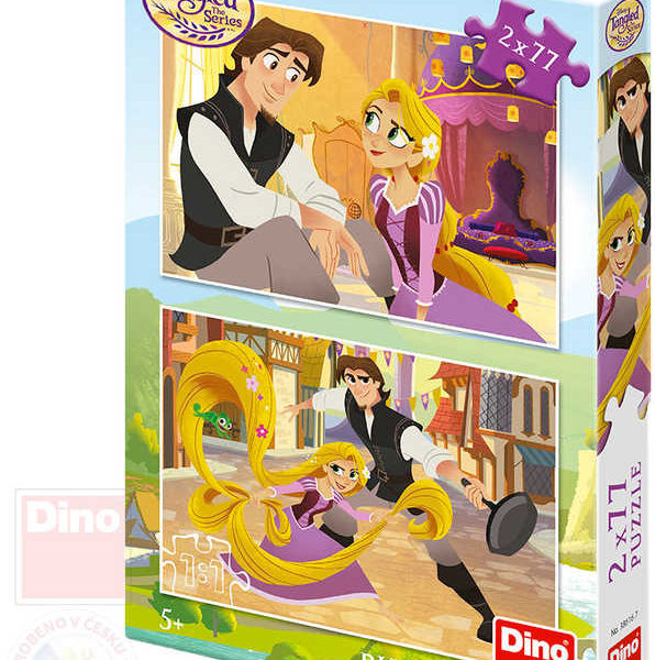 DINO Puzzle Na vlásku - nové příběhy 26x18cm skládačka 2x77 dílků
