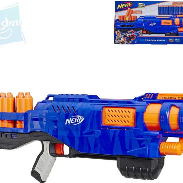 HASBRO NERF ELITE N-Strike Trilogy DS-15 set blaster s náboji a patronami plast