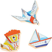 SES CREATIVE Skládání origami skládání z papíru zvířátka + dopravní prostředky