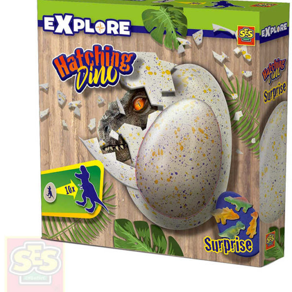 SES CREATIVE Líhnutí dinosaura ve vodě herní set dinosauří vejce s překvapením