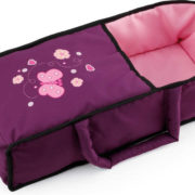 BAYER Kombi Grande kočárek pro panenku miminko růžovo-fialový s taškou