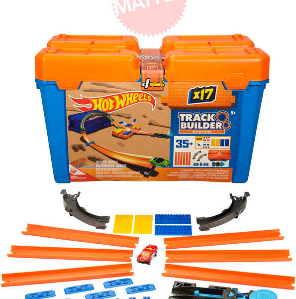 MATTEL HOT WHEELS Track Builder základní set pro stavbu dráhy 35ks