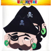 KARNEVAL Maska pirátská set 2 druhy v sáčku KARNEVALOVÝ DOPLNĚK
