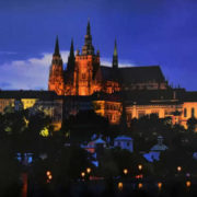 DINO Puzzle1000 dílků Praha večerní svítí ve tmě