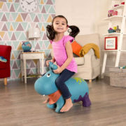 B-TOYS Baby hopsadlo nafukovací hroch Hanky Pants skákadlo set s pumpičkou