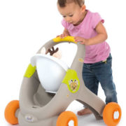SMOBY Baby Walker Minikiss 3v1 chodítko kočárek sedačka pro panenku hnědá