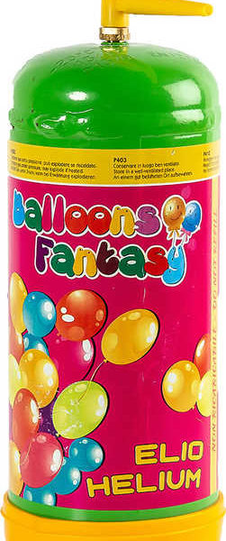 Helium 1,8l jednorázové na plnění nafukovacích balonků plynová láhev set s násadou