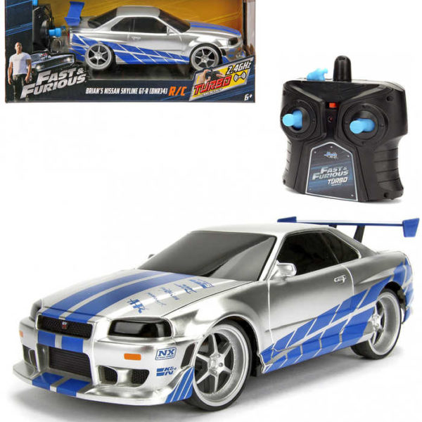 JADA RC Auto Nissan Skyline GT-R 1:24 Rychle a zběsile na vysílačku 2,4GHz na baterie