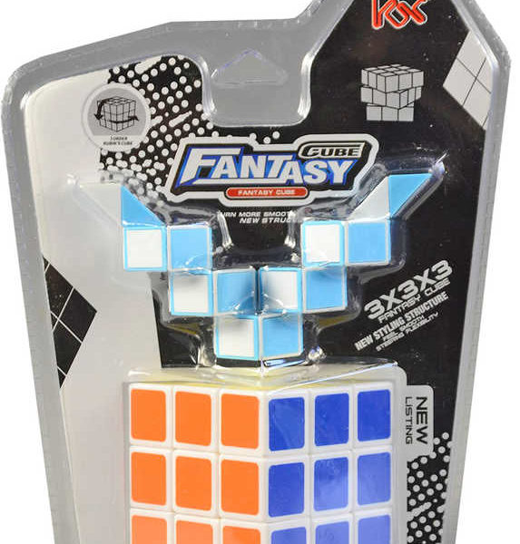 Hra kostka magická (Rubikova) 6cm bílá dětský hlavolam plast
